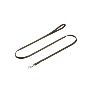 KARLIE FLAMINGO Leine RONDO Leder geriegelt Braun 22mm 100cm für Hunde