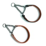 KARLIE Halsband RONDO Schwarz 23mm 45cm Leder Kette mit...