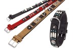 KARLIE Lederhalsband Buffalo Bull 60cm 30mm Rot/Schwarz...