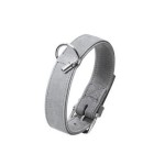 KARLIE Halsband BUFFALO DENIM Leder 30mm 55cm Farbe Stahl...