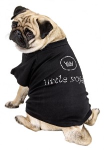 KARLIE T-Shirt LITTLE ROYALS schwarz mit Strass für Hunde