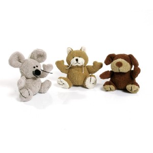 KARLIE Plüschspielzeug Knuffi und Schnuffi mit Squeaker 12cm Sortiert für Hunde