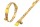KARLIE Halsband Art Joy Plus Peace mit Glöckchen 10mm 30cm Gelb für Katzen