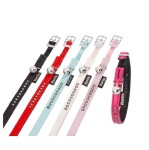 KARLIE Halsband Monte Carlo mit Strasseinlage 11mm 30cm Hellblau für Katzen