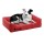 KARLIE Hundebett NO LIMIT TEFLON®-beschichtet 60 x 50 x 20 cm rot für Hunde
