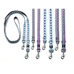 KARLIE Hundeleine Art Joy Plus 25mm 100cm Rhombus Pink Nylon