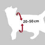 TRIXIE Transport Auto-Geschirr + Anschnallgurt 20-50cm/15mm rot für Katzen