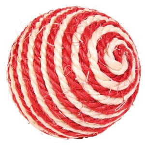 TRIXIE Spielzeug SISAL-BALL ø 6cm Catnip Rassel für Katzen