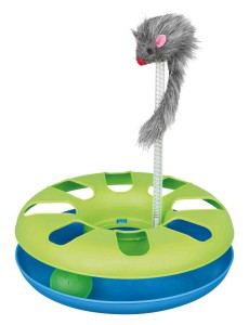 TRIXIE Spielzeug CRAZY CIRCLE mit Plüschmaus Spielball ø 24 x 29cm für Katzen