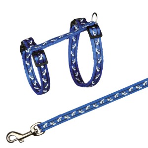 TRIXIE Zubehör KATZENGESCHIRR mit Leine Nylon 27-46cm 1,20m sortiert für Katzen