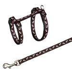 TRIXIE Zubehör KATZENGESCHIRR mit Leine Nylon 27-46cm 1,20m sortiert für Katzen
