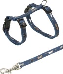 TRIXIE Geschirr mit Leine JUNIOR Nylon 21-34 cm/8 mm 1,20m sortiert für Kätzchen