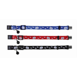 TRIXIE Halsband Katze/Pfoten-Motiv reflektierend Nylon sortiert für Katzen