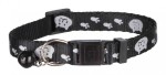 TRIXIE Halsband Katze/Pfoten-Motiv reflektierend Nylon sortiert für Katzen