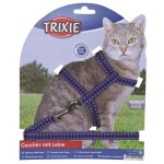 TRIXIE Geschirr mit Leine reflektierend Nylon 22-42 cm 10...