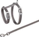 TRIXIE Geschirr mit Leine reflektierend Nylon 22-42 cm 10 mm 1,20 m für Katzen