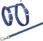 TRIXIE Geschirr mit Leine reflektierend Nylon 22-42 cm 10 mm 1,20 m für Katzen