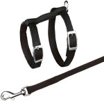 TRIXIE Geschirr mit Leine Nylon 22-42 cm/10 mm sortiert 1,25 m für Katzen