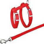 TRIXIE Geschirr mit Leine Nylon 22-42 cm/10 mm sortiert 1,25 m für Katzen