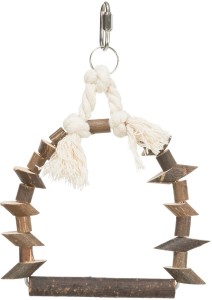 TRIXIE Spielzeug Natural Living Bogenschaukel Rindenholz 15 x 20cm für Vögel