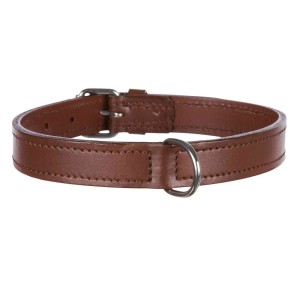 TRIXIE Halsband ACTIVE Leder L 47-54cm 25mm cognac für Hunde
