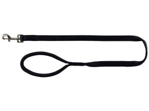TRIXIE Leine Premium L-XL 1,00 m/25 mm schwarz Handschlaufe für Hunde