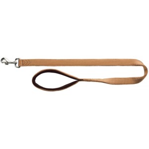 TRIXIE Leine PREMIUM L-XL 1,00 m/25 mm beige Handschlaufe gepolstert für Hunde