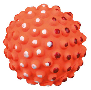 TRIXIE Spielzeug 1 x NEON-IGELBALL Moosgummi ø 7cm farblich sortiert für Hunde