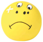 TRIXIE Spielzeug SMILEYS Latex 1 Stück ø 6 cm sortiert mit Quietscher für Hunde