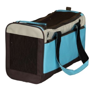 TRIXIE Transporttasche Fiona 18 x 25 x 40cm hellblau/beige/braun f. Katzen/Hunde