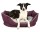 TRIXIE Liegebett BETT PYRA 55 x 42 cm lila/grau Wendekissen für Hunde