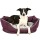 TRIXIE Bett PYRA 70 x 55 cm lila/grau mit Wendekissen für Hunde