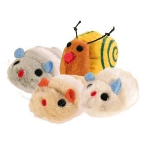 TRIXIE Spielzeug ZAPPELTOYS sortiert 7-10cm zum Aufziehen für Katzen
