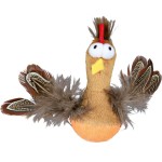 TRIXIE Spielzeug Steh-auf-Huhn mit Federn Sound...