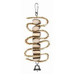 TRIXIE Spielzeug Natural Living mit Strohband Glocke 21cm...