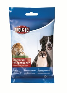 TRIXIE Zubehör UNIVERSAL-PFLEGETÜCHER 10 Stück für Hunde Katzen Kleintiere