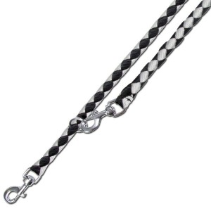 TRIXIE Führleine CAVO V-LEINE rund L-XL 2,00 m ø 18mm schwarz/silber für Hunde