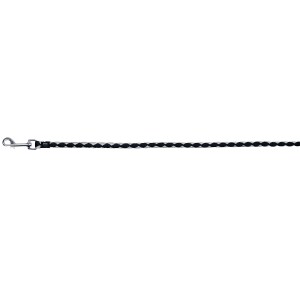 TRIXIE Führleine CAVO LEINE rund L-XL 1,00 m ø 18mm schwarz/silber für Hunde