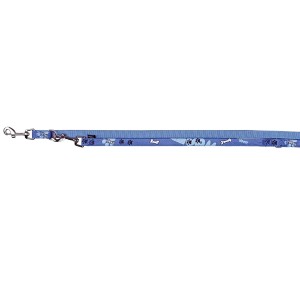 TRIXIE Verstellleine Modern Art WOOF XS-S 2,00 m/15 mm blau Motiv für Hunde