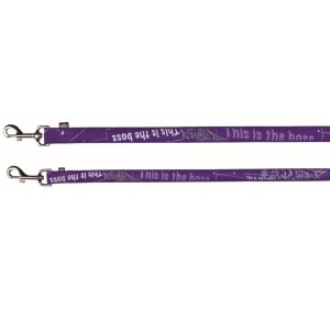 TRIXIE Leine Modern Art This is the Boss M-L 1,00 m/20 mm lila für Hunde