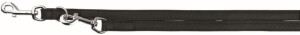 TRIXIE Hundeleine Active Soft V-Leine Leder M-L 2,00m 20mm schwarz