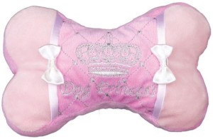 TRIXIE Hundespielzeug Dog Princess Knochen Plüsch 16cm mit Quitscher