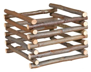 TRIXIE Zubehör Natural Living STANDHEURAUFE Naturholz 15×11×15cm für Kleintiere