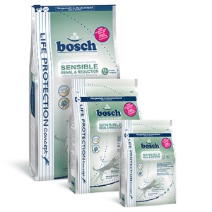 BOSCH Trockenfutter Life Protection Concept SENSIBLE RENAL + REDUCTION für Hunde