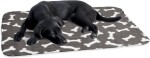 KARLIE FLAMINGO Decke FLEECEDECKE grau mit Knochenmotiv...