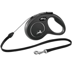 FLEXI Roll-Leine New CLASSIC Seil Größe S 5m schwarz