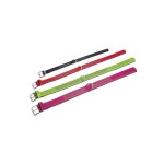 KARLIE Halsband VINTAGE STRASS Leder Braun 40mm 65cm...