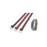 KARLIE Halsband VINTAGE TREND 65cm 40mm Rauchblau/Moosgrün unterlegt für Hunde