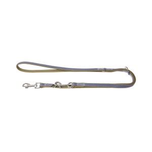 KARLIE Führleine VINTAGE TREND 22mm 200cm rauchblau moosgrün unterlegt für Hunde