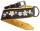 KARLIE Halsband SOLEIL Filz/Leder 55cm 35mm anthrazit/gelb unterlegt für Hunde